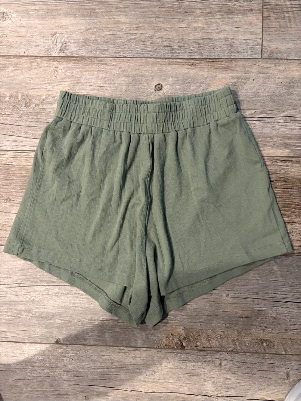 Daily Drills pointelle knit shorts sage green  sz M/L